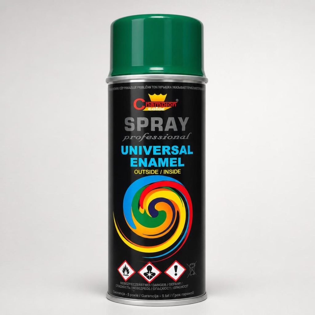 Farbspray RAL6005 Gruen 400 ml fuer Gabionenzaun und Metallzaun