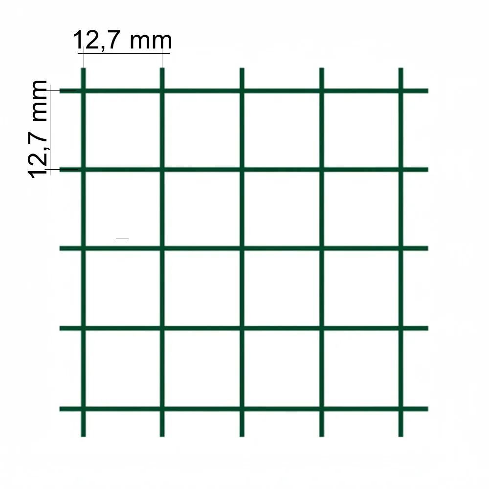Chovateľská zváraná sieť ZN+PVC s okom 12,7 mm.