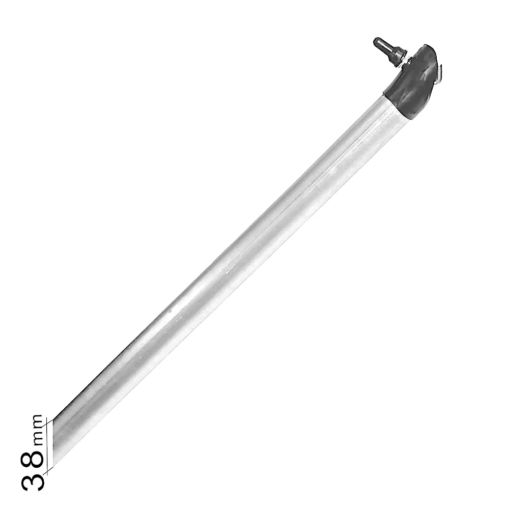 Vzpera 38 mm — vrchná časť je šikmo zrezaná, aby s čiapočkou priľnula k stĺpiku.