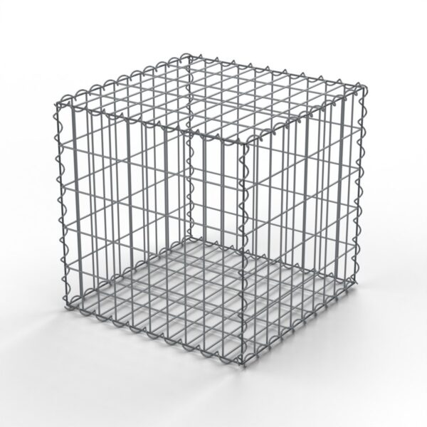 Gabiónový kôš 0,5 × 0,5 × 0,5 m, oko 50 × 100 mm vertikálne, drôt Ø 4 mm