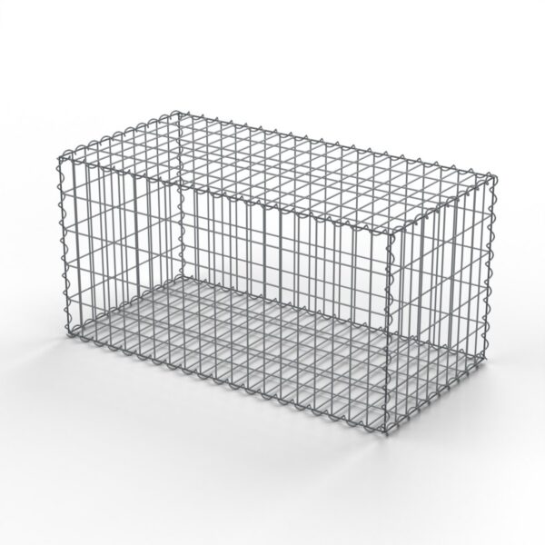 Gabiónový kôš 1,0 × 0,5 × 0,5 m, oko 50 × 100 mm vertikálne, drôt Ø 4 mm