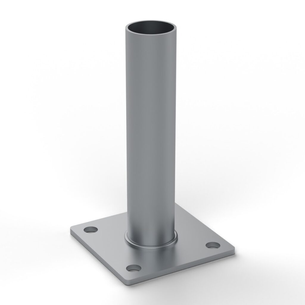 Platňa na stĺp 48 mm, pozinkovaná